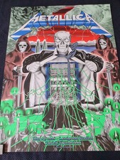 Metallica Show Poster Zurich Switzerland LTD /75 AP signed back- FREE Fan Cards picture