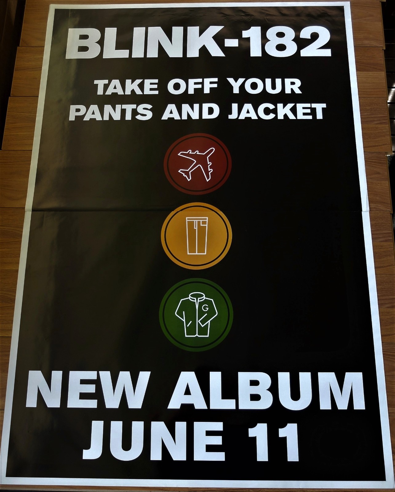 Blink-182 Take Off Your Pants And Jacket 2001 Billboard Poster Rock Show Rare NM
