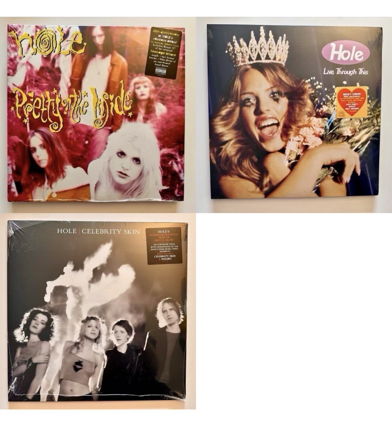 Hole Pretty On The Inside Splatter Live Through This & Celebrity Skin Zoetrope