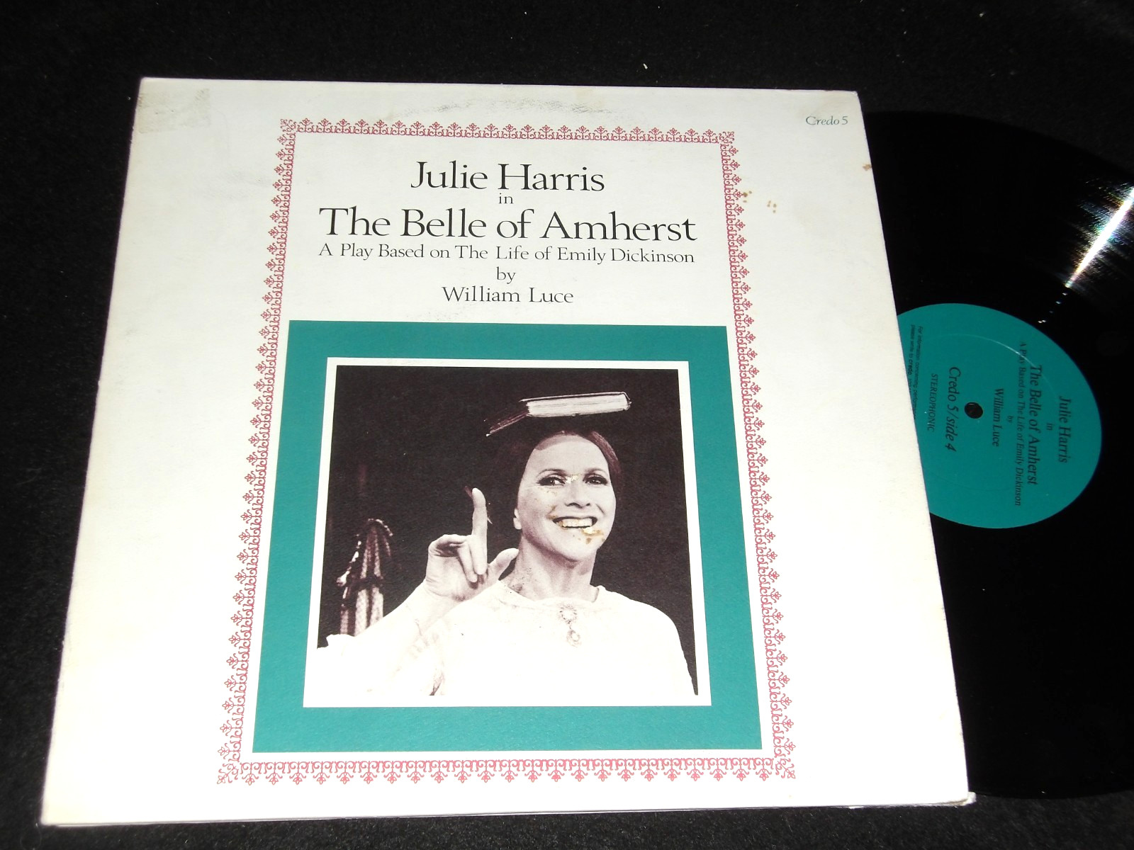 JULIE HARRIS 2 LP Gatefold DELUXE Play THE BELLE OF AMHERST Emily Dickinson 1976
