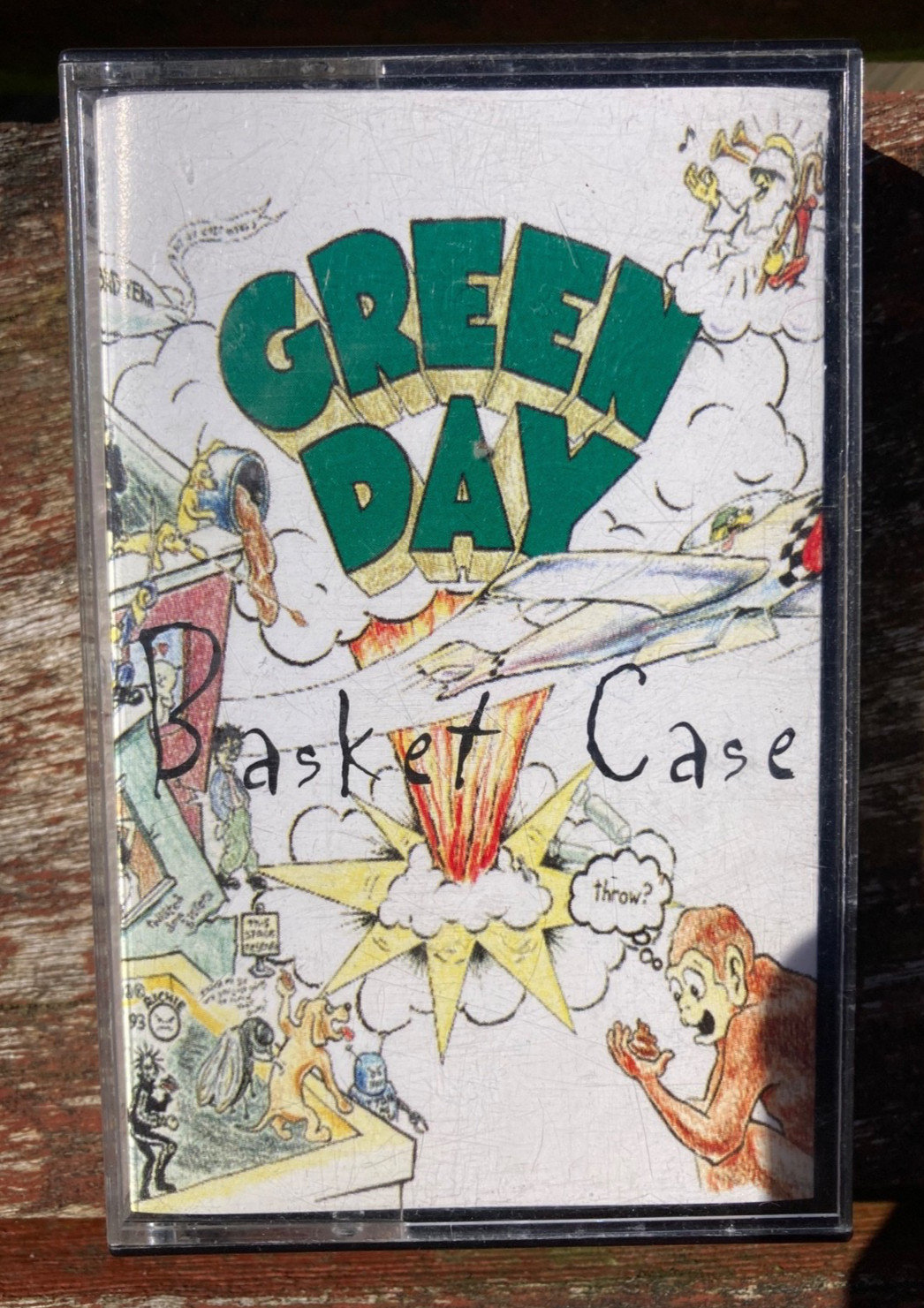 Vintage 90s 1994 Green Day Basket Case Cassette Tape, Single, Dookie