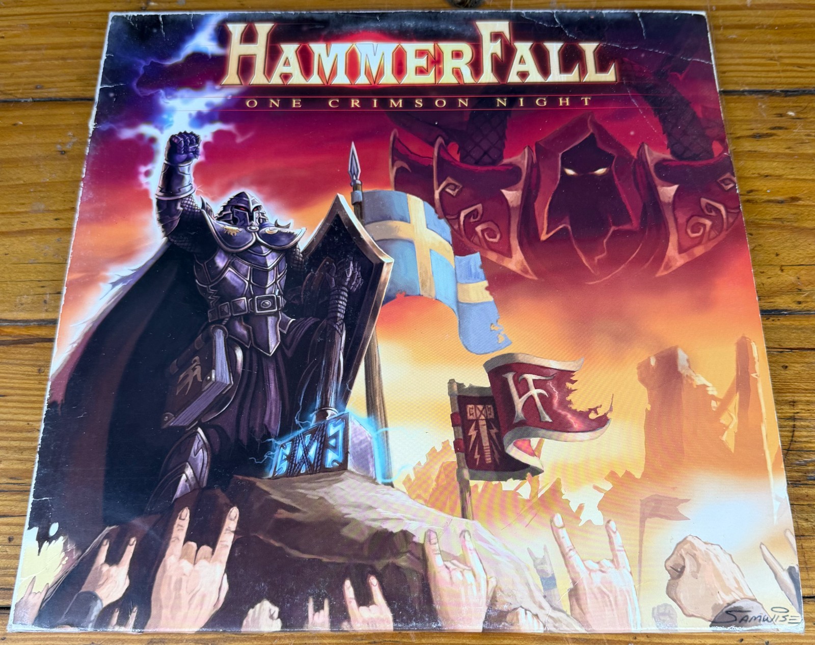 HammerFall One Crimson Night 3LP Vinyl 2003 Nuclear Blast NB 1196-1