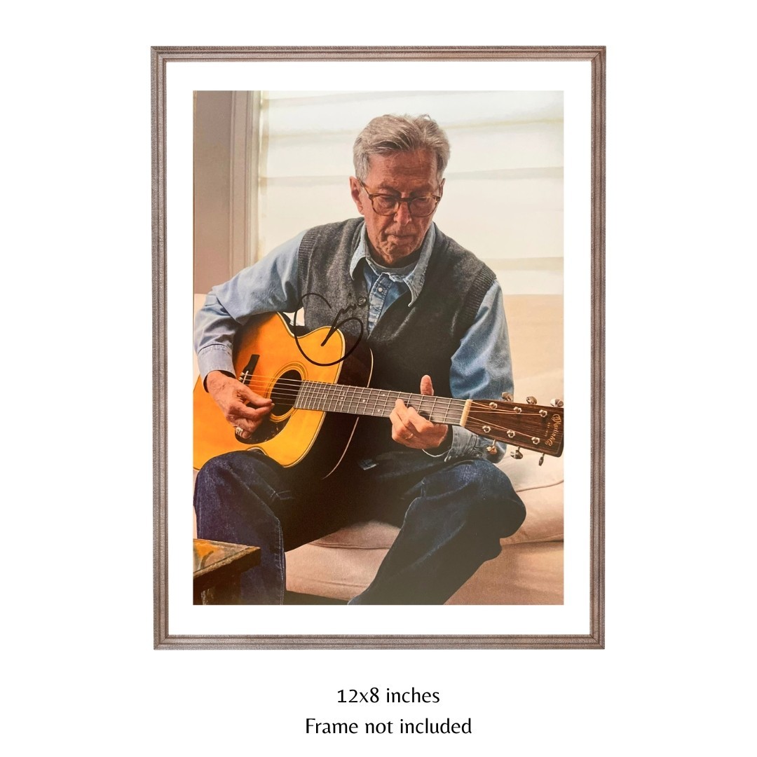 Eric Clapton Hand Signed Cream Guitarist Photo 12x8 COA & PSA Approved Card