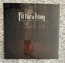 FIT FOR A KING Creation Destruction LP on COLOR VINYL New SEALED /500 striped picture