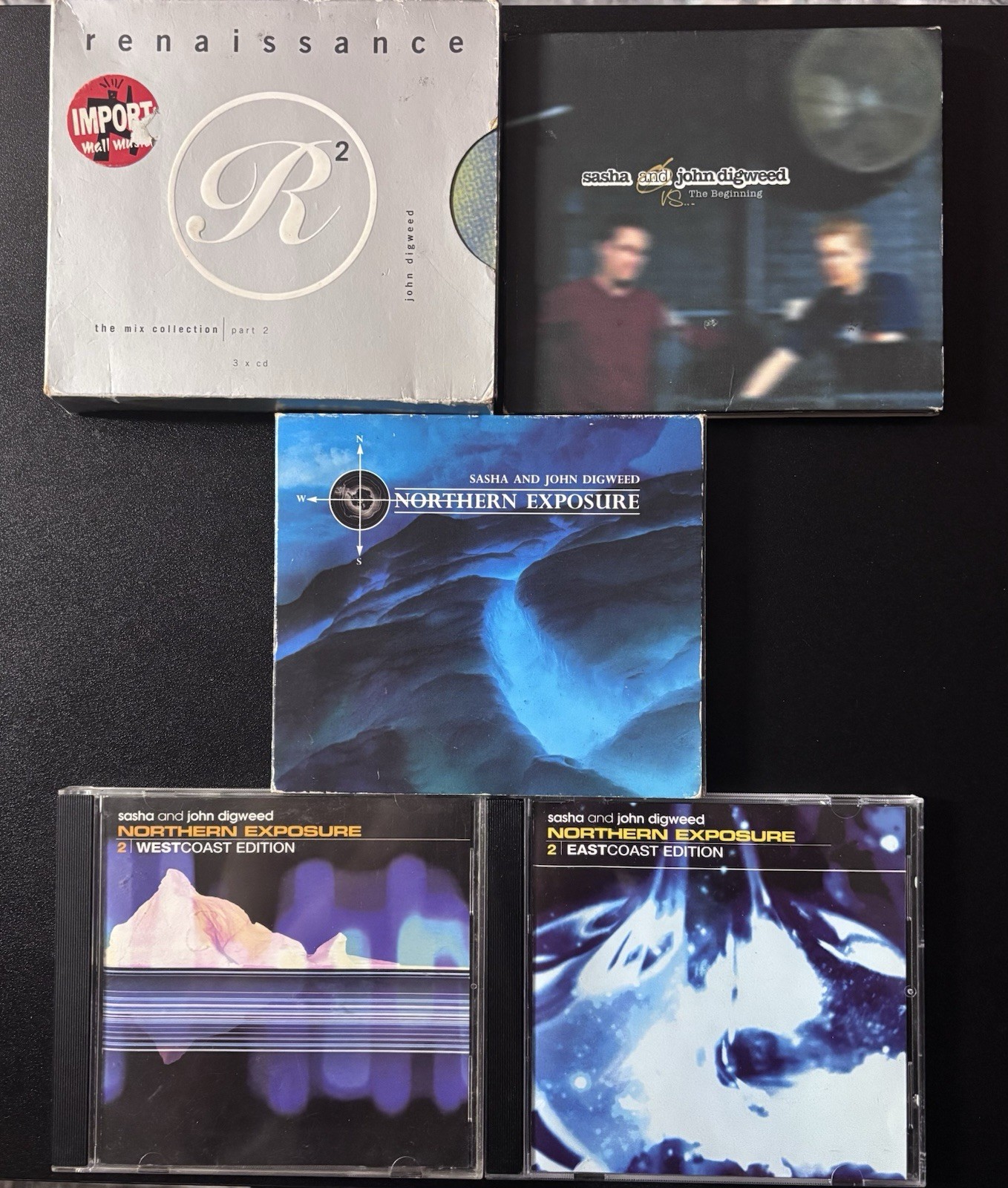Sasha And John Digweed CD Lot RARE 5 Albums On 9 Discs VG To Ex Condition.