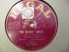 1924 THORPE BATES English Barit THE BEDOUIN LOVE SONG / Devout Lover REGAL G7163 picture