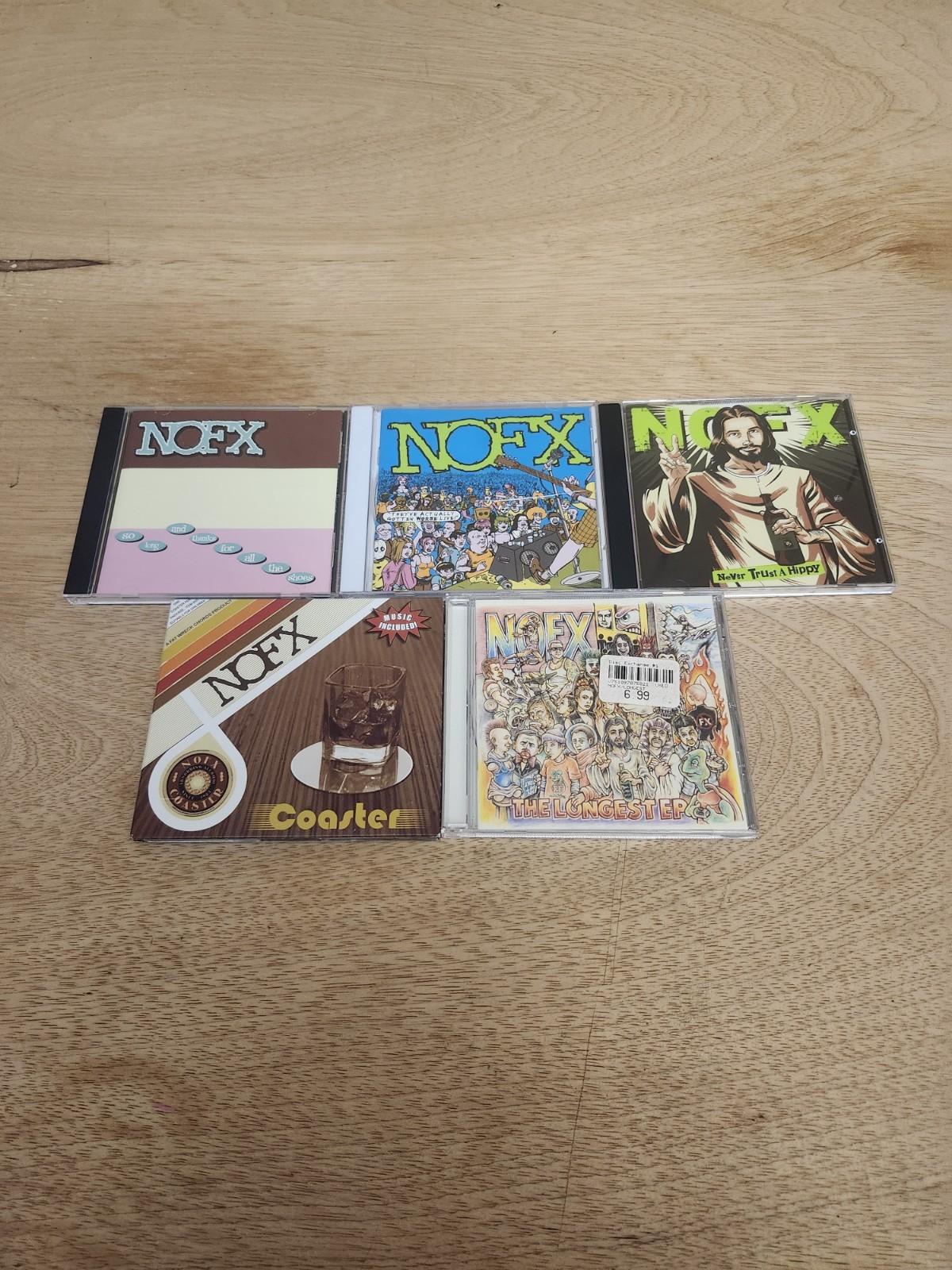 NOFX CD Lot Bundle (5 Albums) Never Trust A Hippy, Coaster, The Longest EP ...