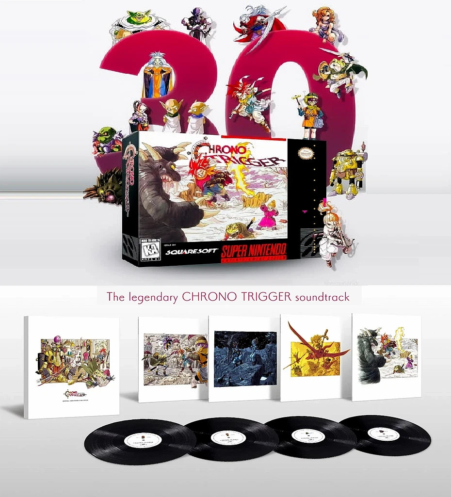 Chrono Trigger 30th Anniversary Edition Deluxe Boxset Vinyl OST 4X-LP
