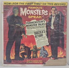 Vtg 1973 Famous Monsters Speak Frankenstein Dracula Horror Stories Rare Record picture