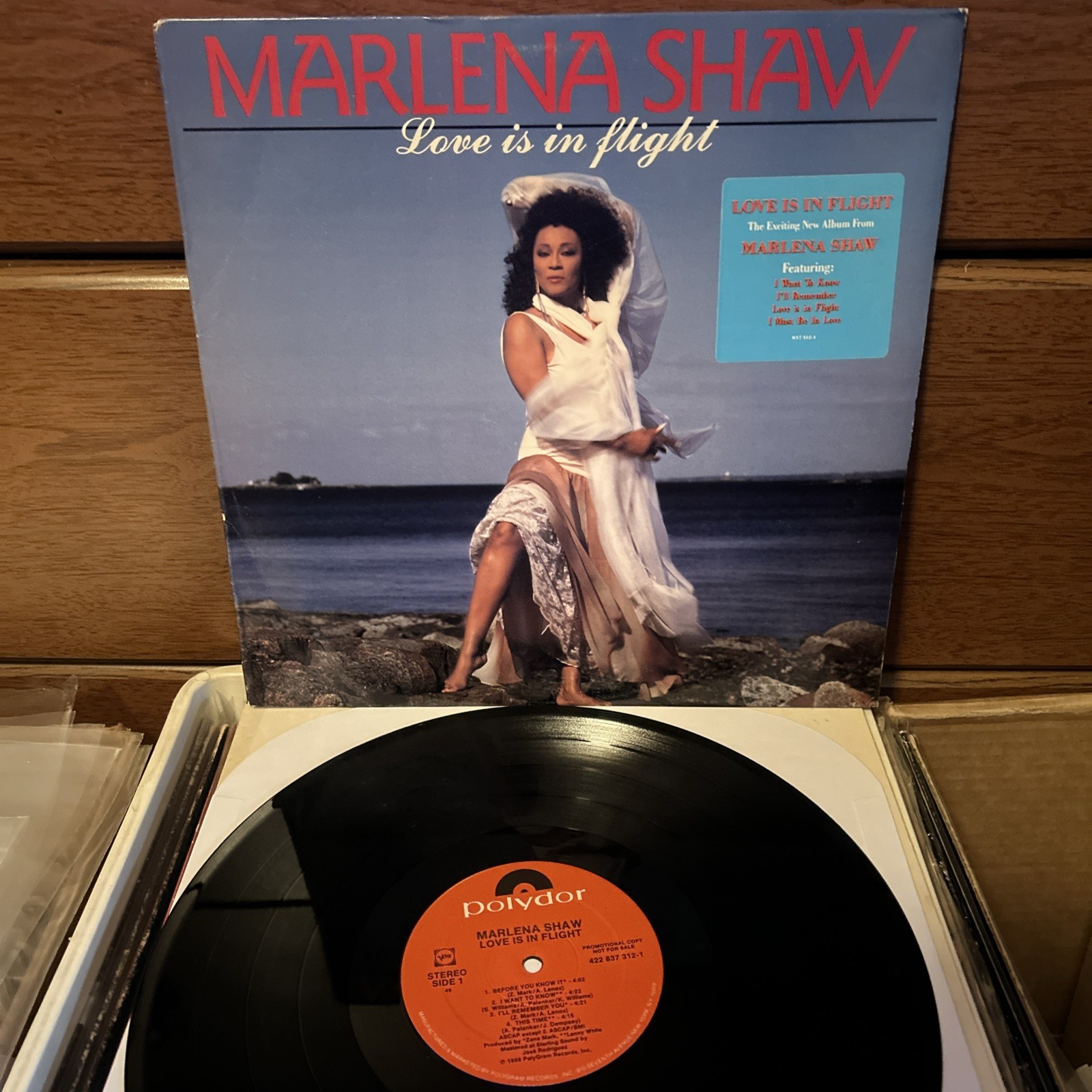 MARLENA SHAW - Love is in flight PROMO 1988 LP Polydor 837312-1 Ex Vg+++