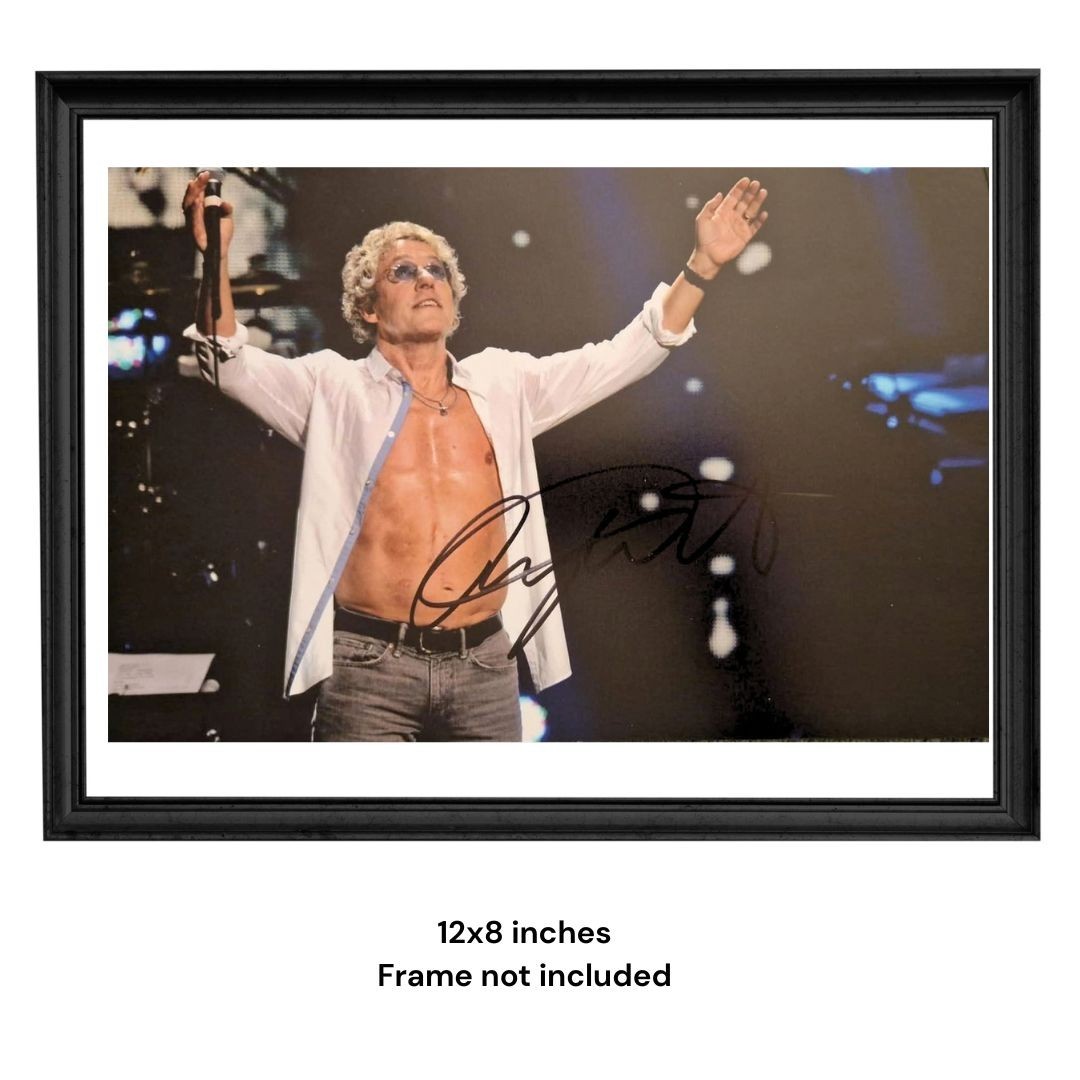 Roger Daltrey Lead Vocals The Who Autograph Hand Signed Photo 12x8 Verified COA
