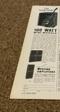 JBF4 ADVERT 11X3 OVATION AMPLIFIERS. THE LITTLE DUDE. 100 WATT MINI-MODULE picture