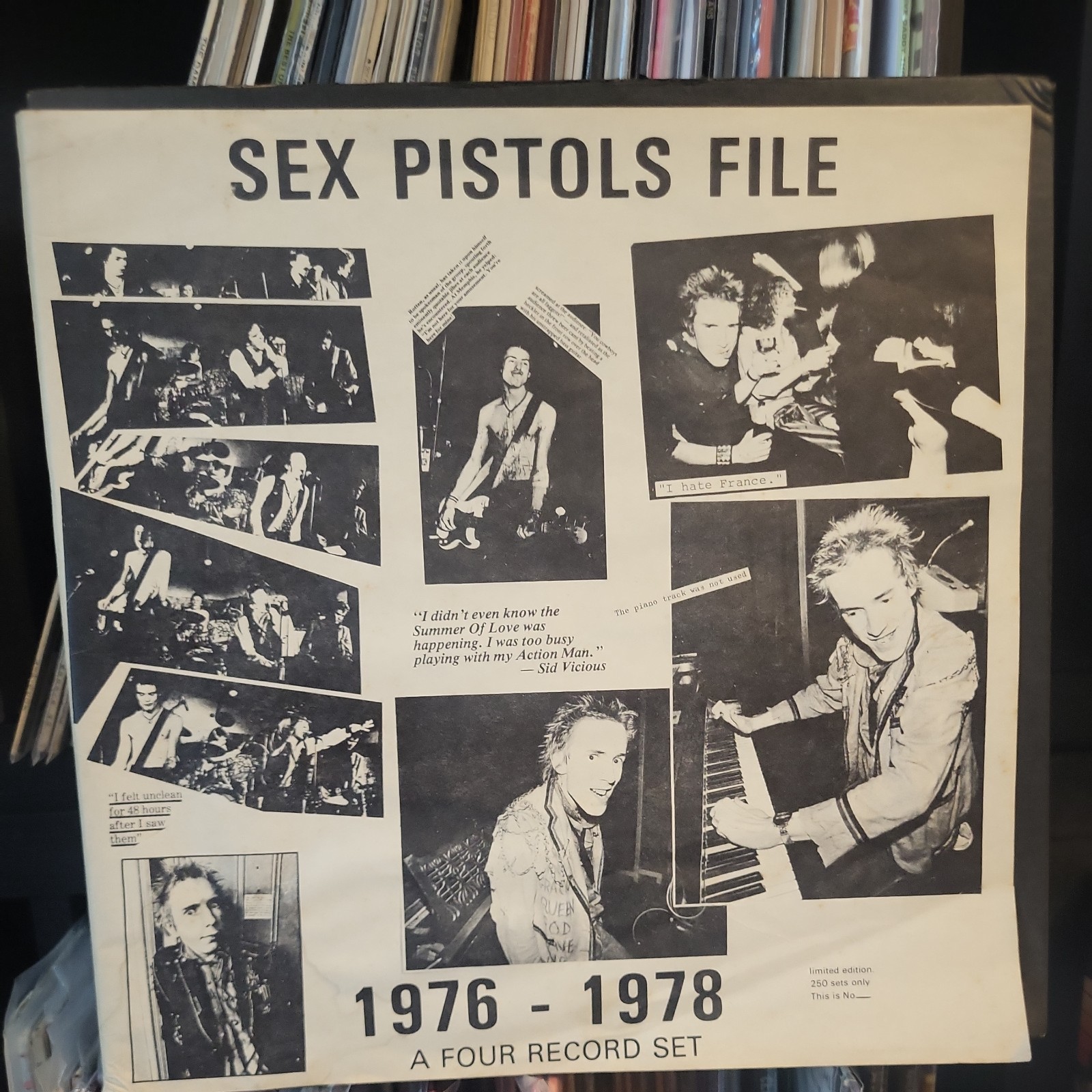Sex Pistols Sex Pistols File 1976 1978 4 Lp Box Rare JONES COOK ROTTEN Dallas SF