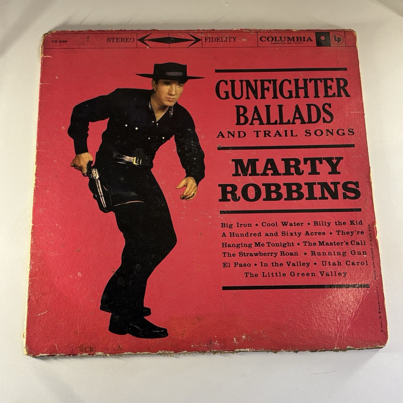 MARTY ROBBINS Gunfighter Ballads and Trail Songs LP G+/VG 1959 6 eye mono