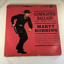 MARTY ROBBINS Gunfighter Ballads and Trail Songs LP G+/VG 1959 6 eye mono picture
