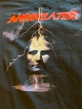 T-shirt vintage ANNIHILATOR World Tour 1990/1991 tg. L Heavy Metal RARISSIMA picture