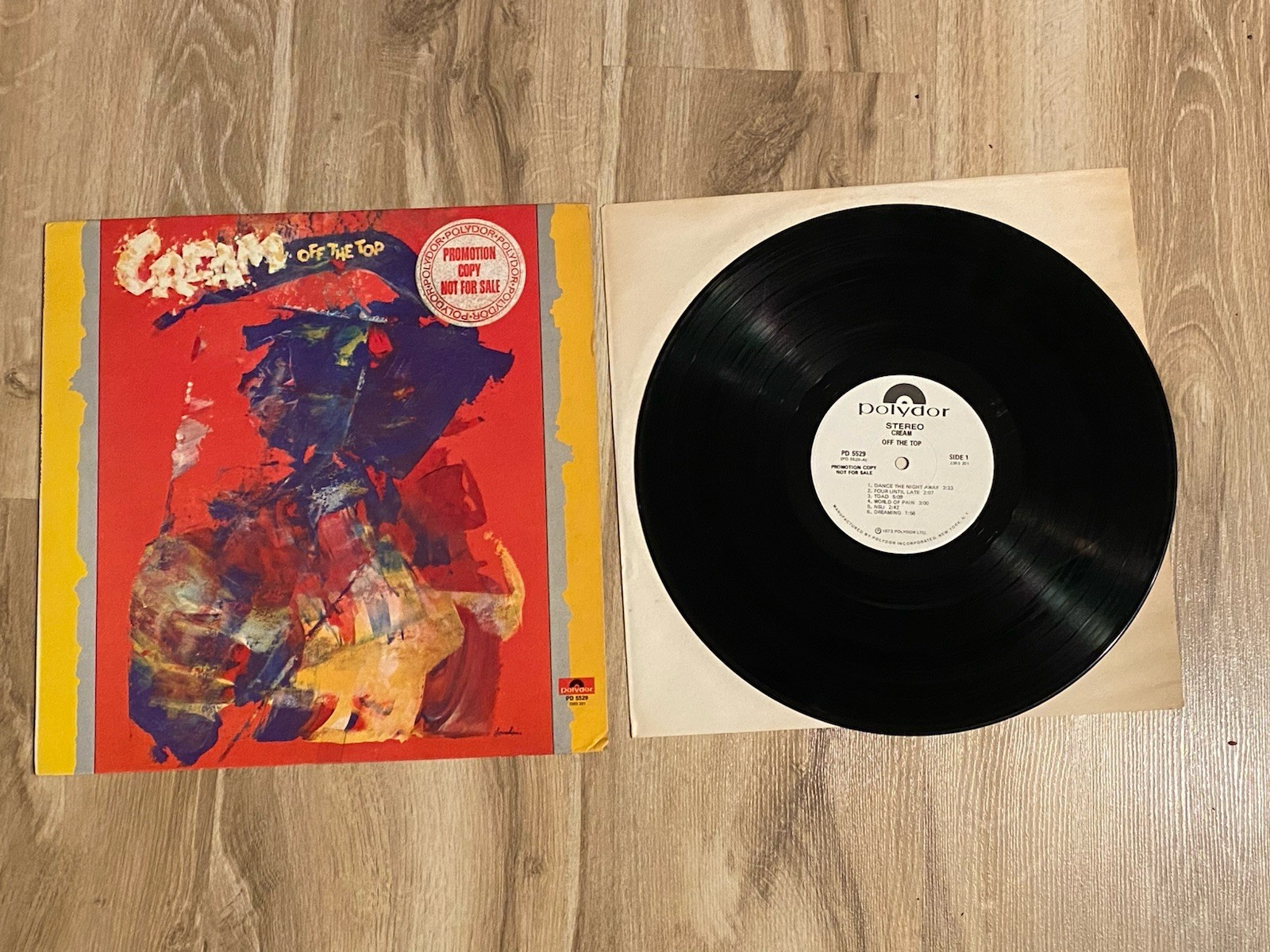 CREAM Off The Top WHITE LABEL PROMO 1973 POLYDOR 5529 Promo Clapton PLAY TESTED