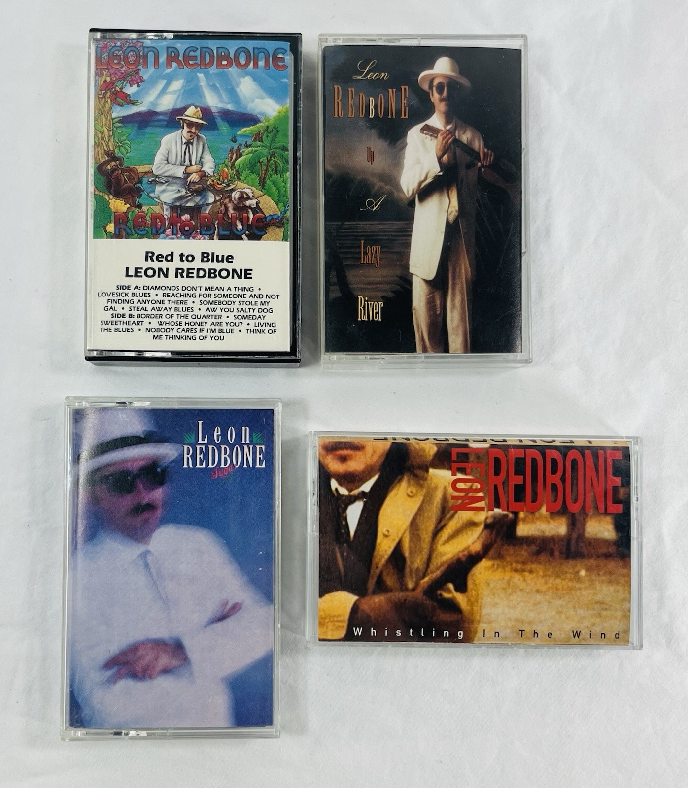 Leon Redbone Cassette Lot Red To Blue Lazy River Sugar Whistling Wind