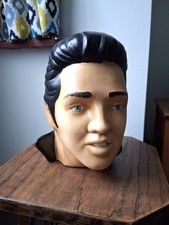 Vintage Elvis Presley ceramic head, lifesize, handpainted picture