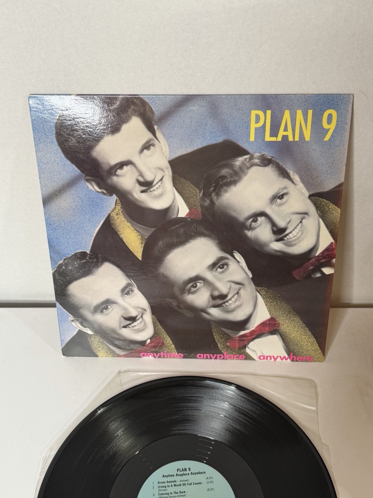 Plan 9, ANYTIME ANYPLACE ANYWHERE Vinyl LP, Garage Rock Pink Dust 72182-1, VG+ 