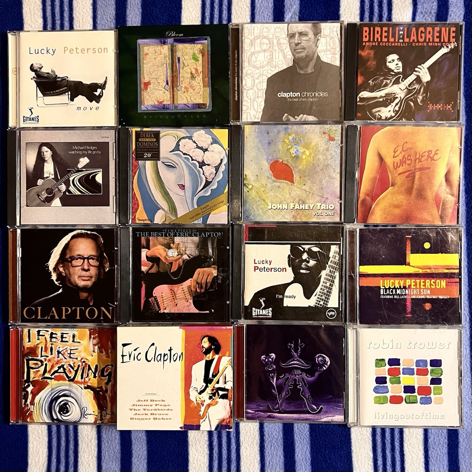 Guitarist 16 CD Lot Clapton Eric Johnson Lucky Peterson Trower Frisell Ron Wood