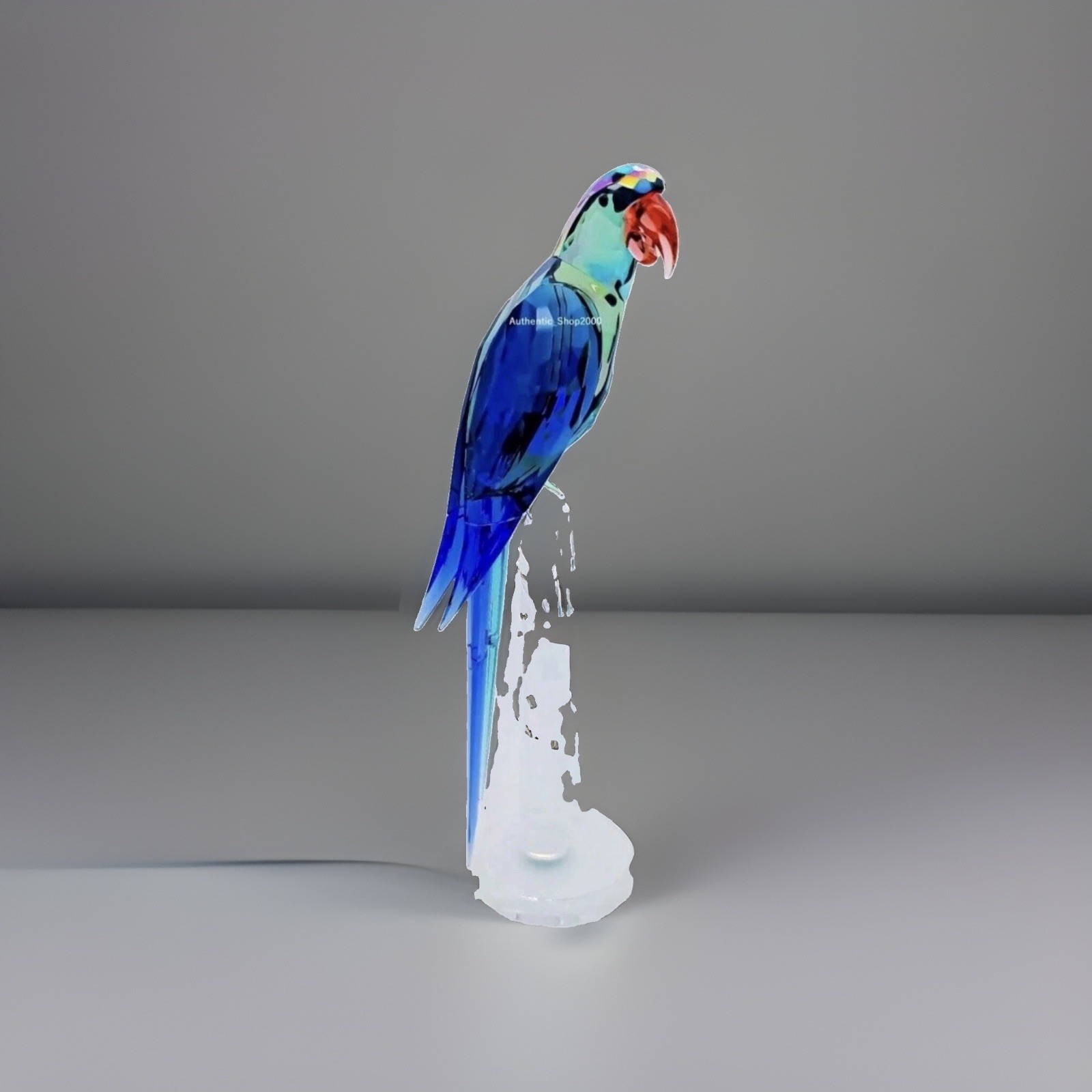 New 100% SWAROVSKI Crystal Jungle Beats Green Macaw Banjo Deco Figurine 5557849