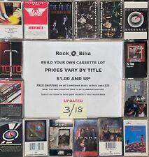 $1 & UP ARENA ROCK 70S TO 90S LED ZEPPELIN RUSH BUILD YOUR LOT CASSETTE TAPES picture