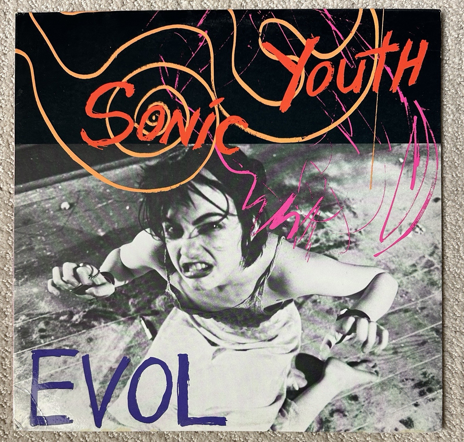 Sonic Youth EVOL Vinyl LP 1986 SST 059 1st US Pressing Savage W/Insert EX+/EX+