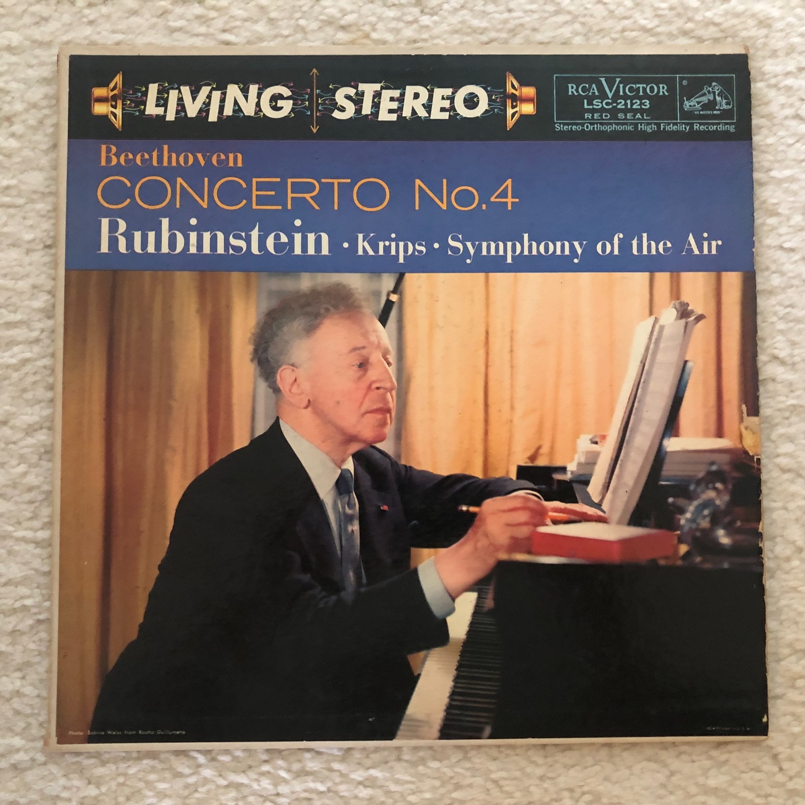 RCA Living Stereo LSC 2123  5/6S    BEETHOVEN Concerto No. 4,    Rubinstein