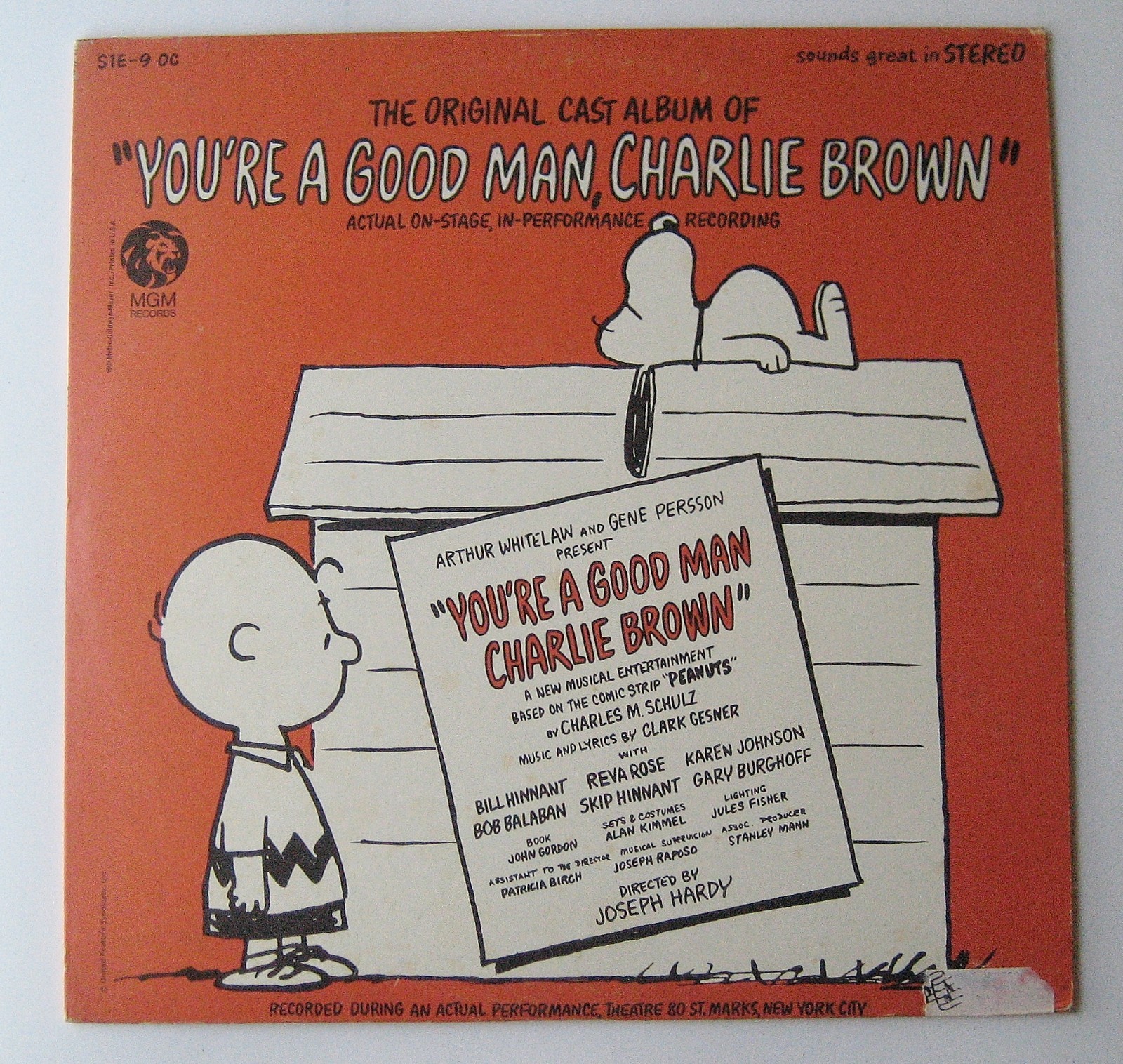 You're a Good Man, Charlie Brown LP Original Cast Album 1960s MGM Records