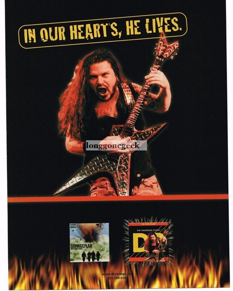 2005 DR Guitar Strings DIMEBAG DARRELL Vintage Ad 