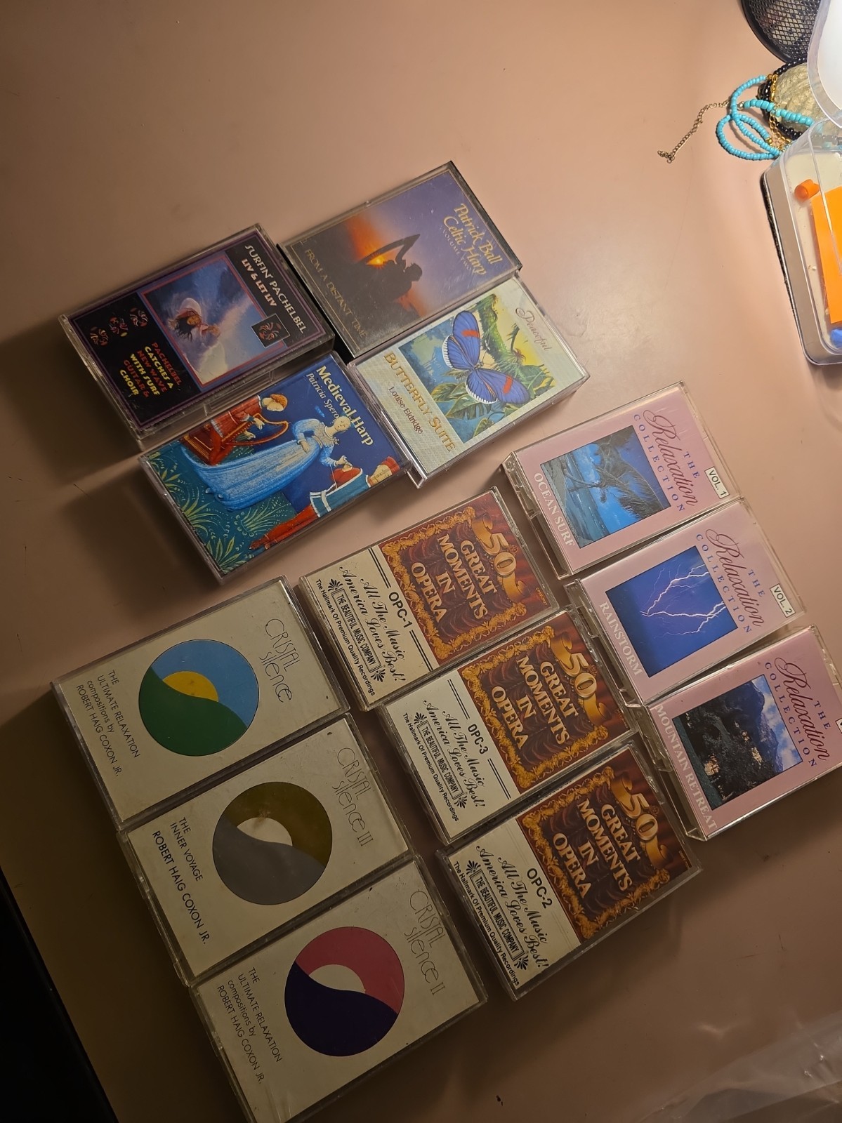 Vintage Audio Cassette Tapes Lot of 13 Relaxation Collection