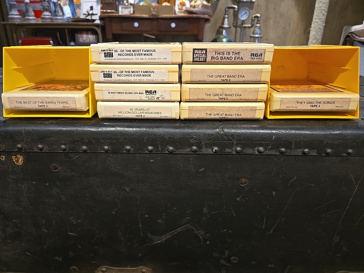 10 Piece Lot Of Vintage 8 Track Tapes. Swing, Big Band, Golden Years, UNTESTED 