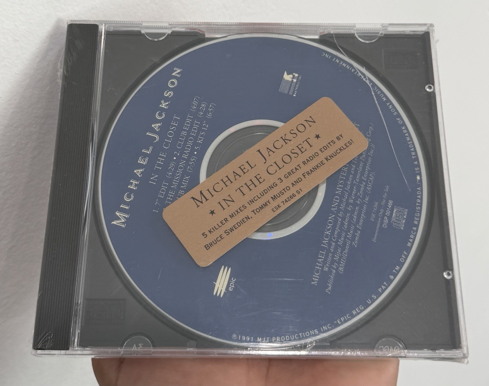 Michael Jackson “In the Closet” 1991 Promo CD – Epic Records – Factory Sealed