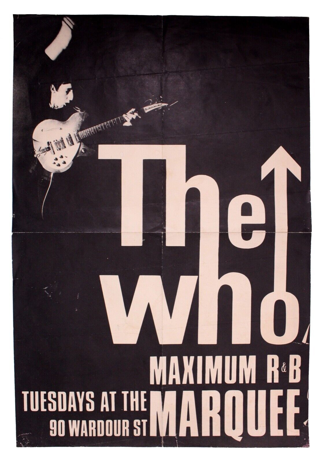 Vintage THE WHO original 'Maximum R&B, Tuesday Nights at The Marquee' poster