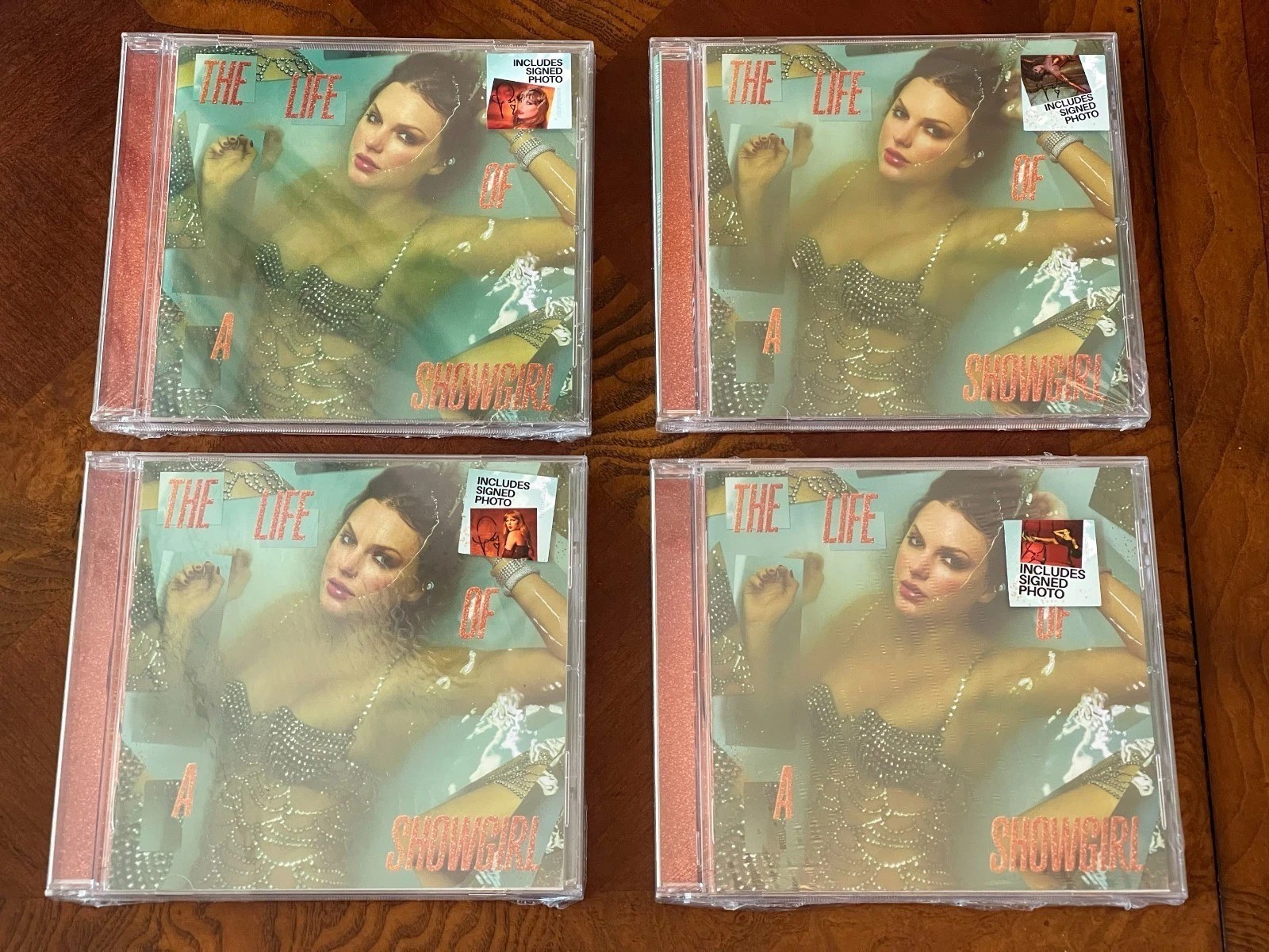 Taylor Swift The Life of a Showgirl - SIGNED CD SET of 4 Autographed, New