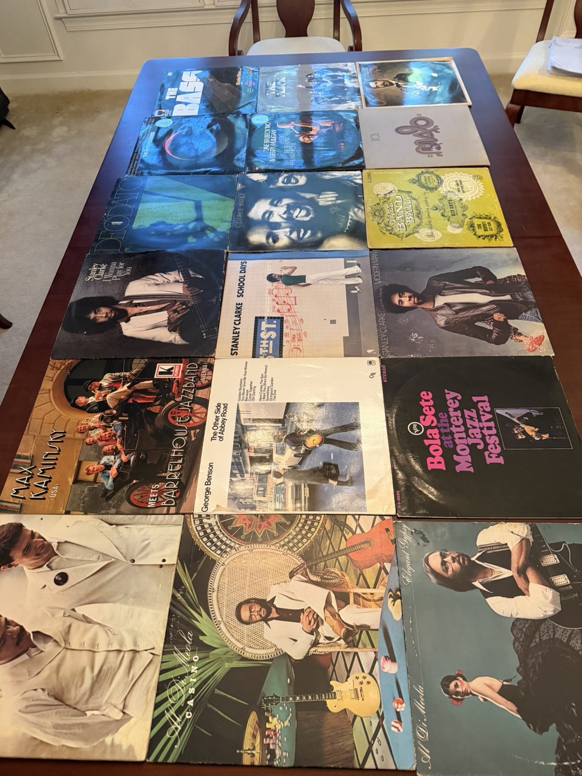 Vintage Jazz Fusion Vinyl Lot 18 Albums 21 LPs Santana Corea Clarke Benson