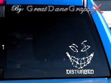 Disturbed Smiley - Vinyl Decal Sticker -Color Choice -HIGH QUALITY picture