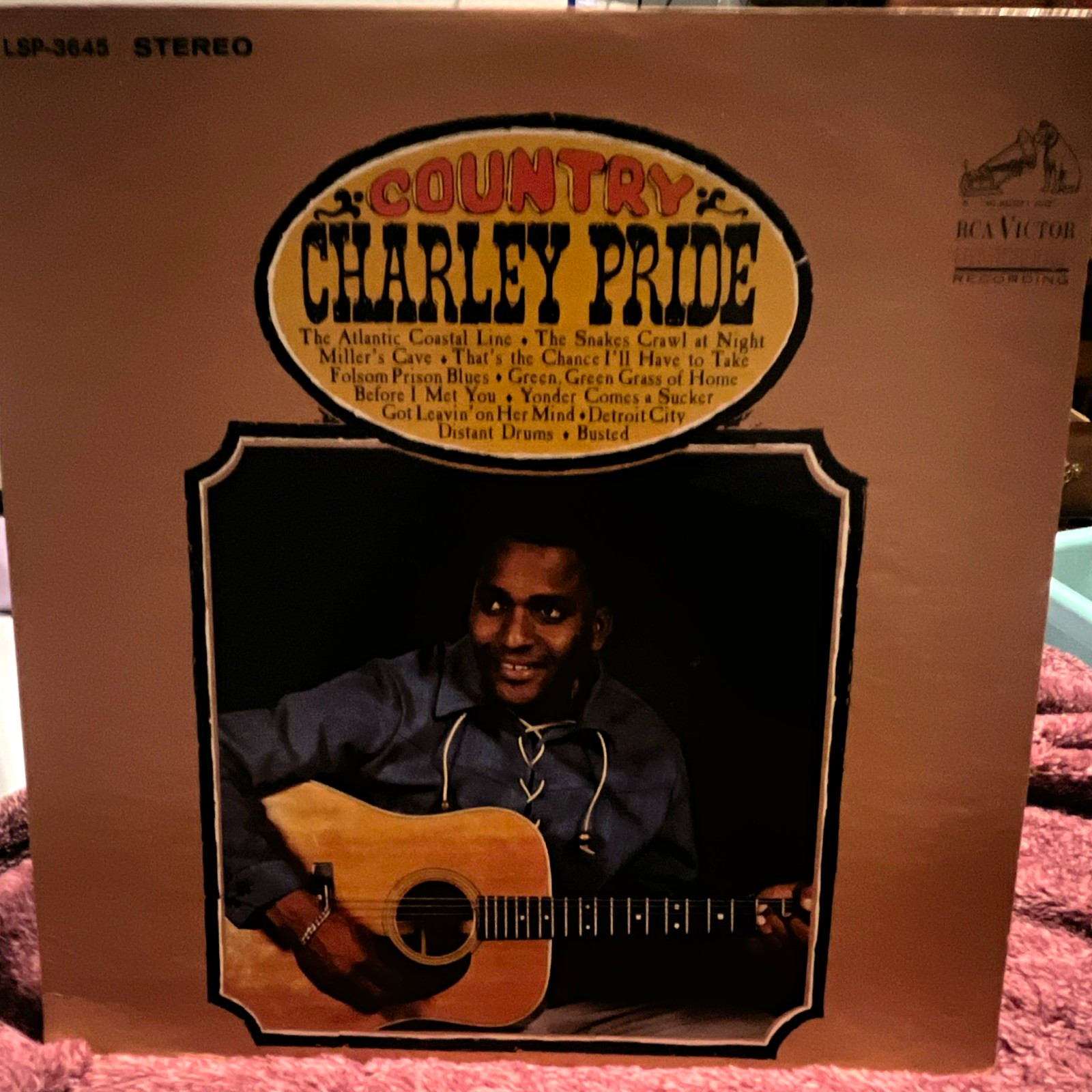 Charley Pride Country Charley Pride RCA Victor Stereo Black Vinyl LP LSP-3645