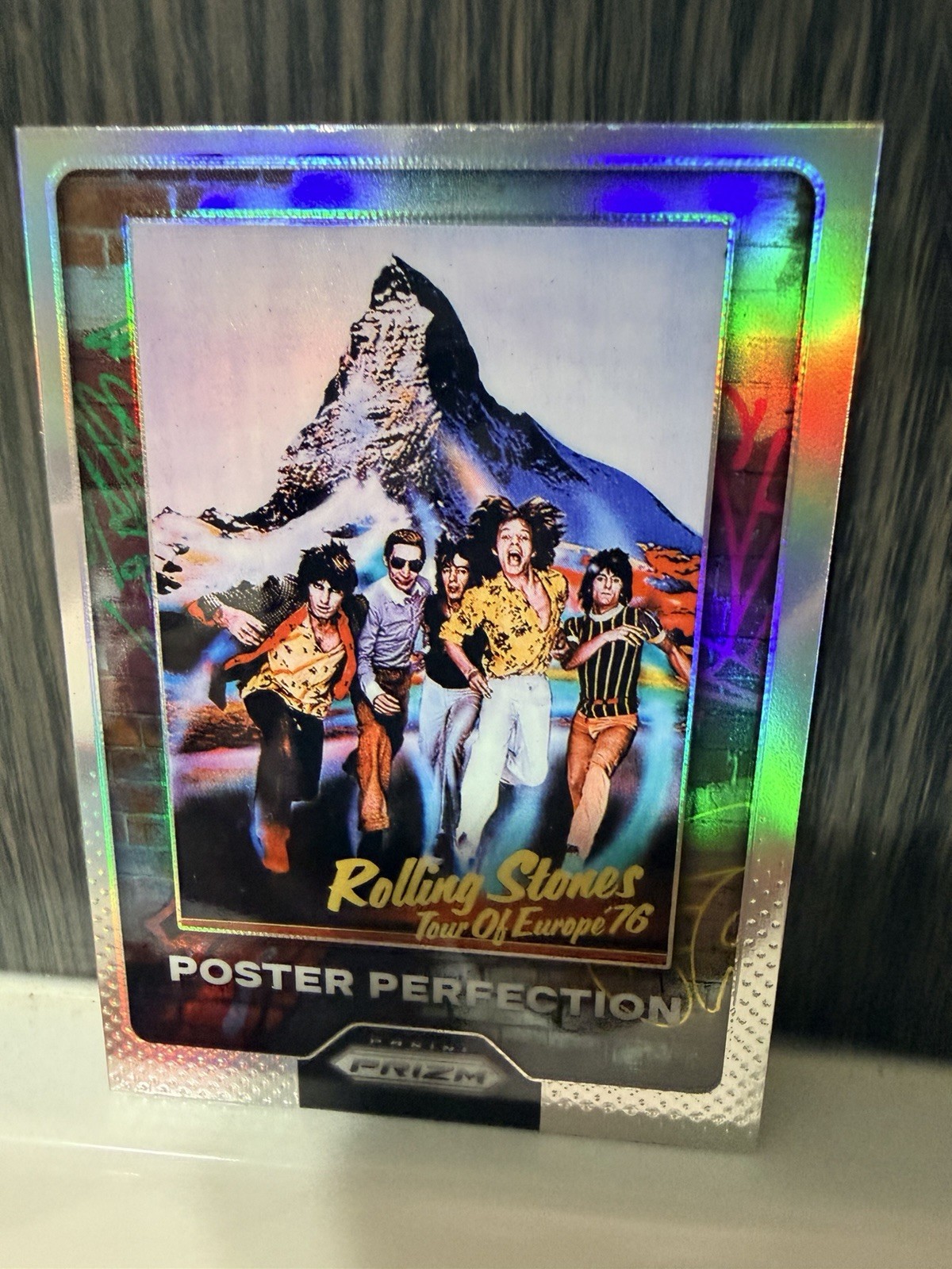 2025 Prizm The Rolling Stones #12 Tour of Europe '76 Poster Perfection Silver