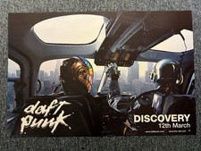 ULTRA RARE VINTAGE 77x59cm DAFT PUNK - DISCOVERY  UNUSED 2001 RECORD SHOP POSTER picture