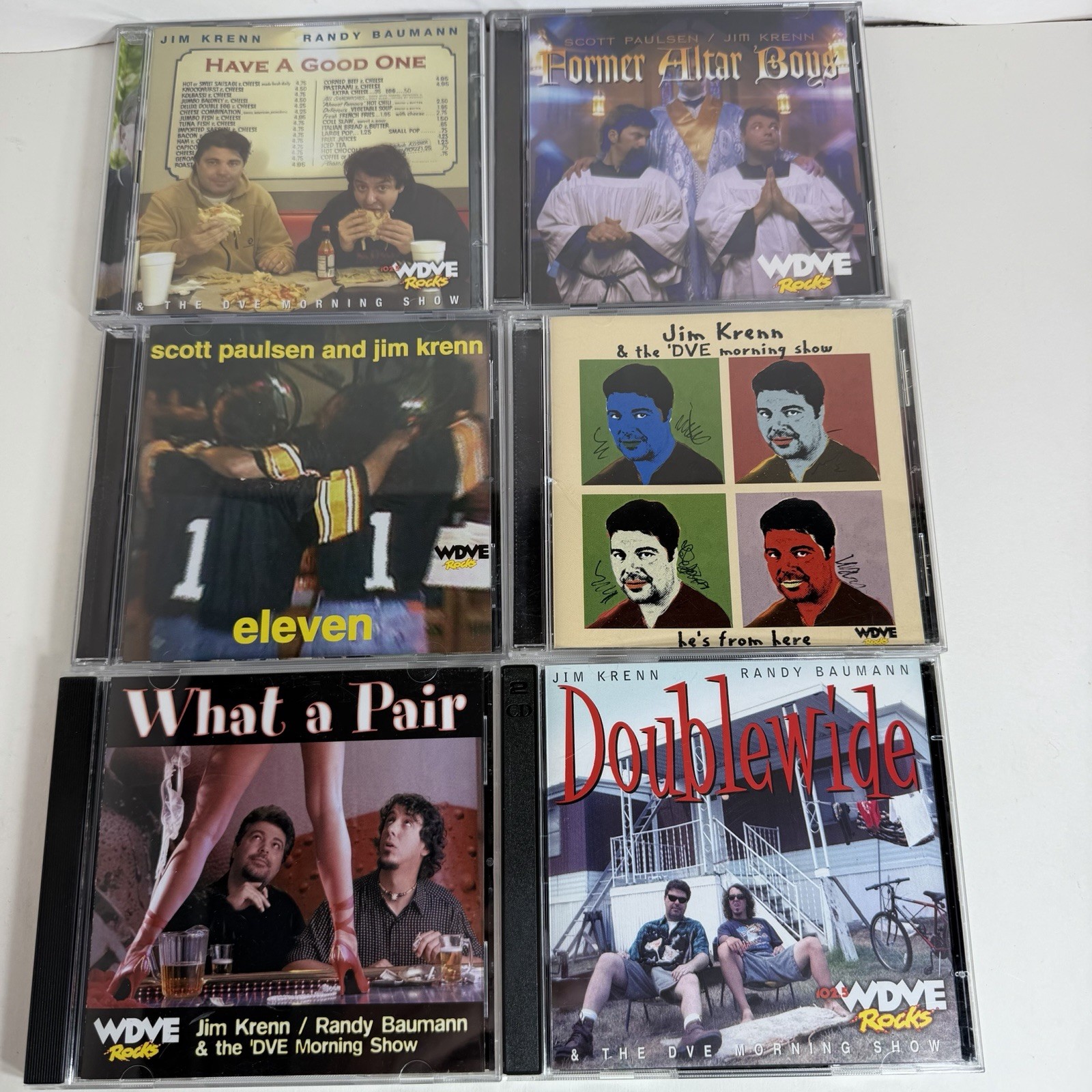 Scott Paulsen Jim Krenn Eleven Double Wide WDVE Rocks Pittsburgh Comedy 6 CD Lot