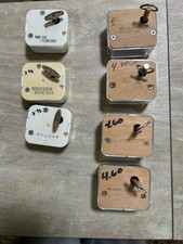 Lot of 7 VTG Sankyo Music Box Wind Up Movement w/ Keys picture
