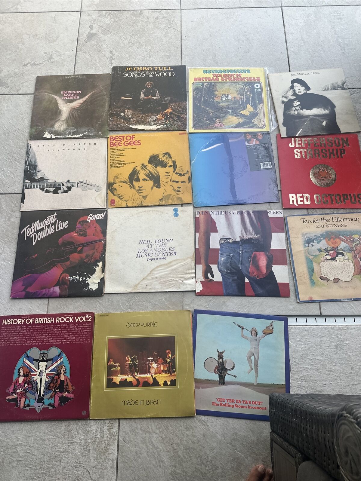 Classic Rock LP Lot Of 15 Imports Promo Look Read Fast 