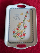 Dolly Parton Raised on Dolly Serving Tray 11.5x16 Flower Guitar Design NEW picture