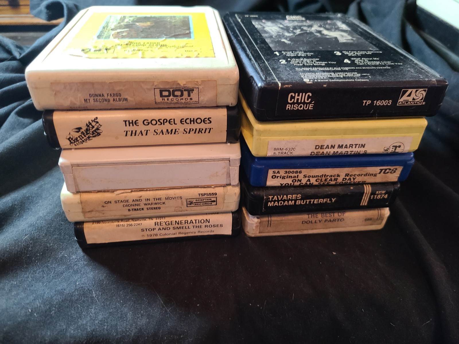 Vintage 8-Track Tape Cartridges Mixed Lot Of 10 Tapes Untested