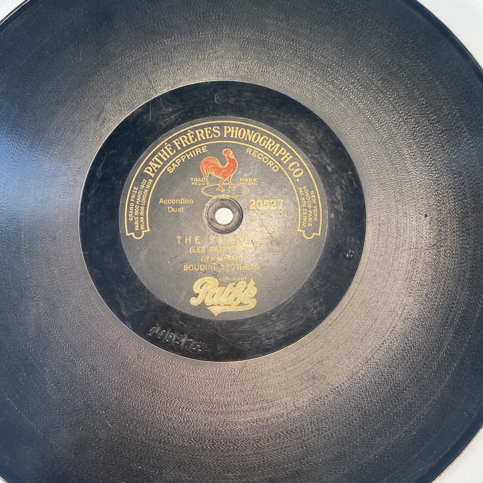 VERTICAL PATHE 20527 Boudini Brothers - accordion 78 rpm The Skaters 1920 V