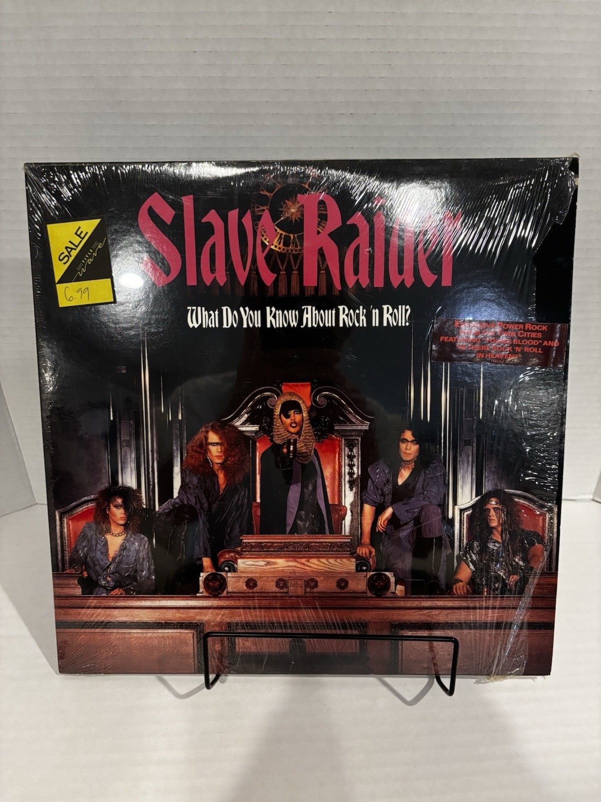 Slave Raider , what Do You Know About Rock ‘N’ Roll? ￼ Vinyl Lp With Hype. 1988￼