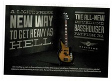 2019 REVEREND Basshouser Fatfish 32 Bass Guitar Magazine Ad picture