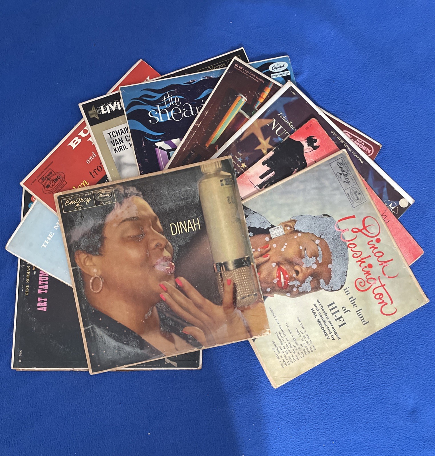 Dinah Washington Bill Doggett Perez Prado Art Tatum VINYL JAZZ Lot 10 Records